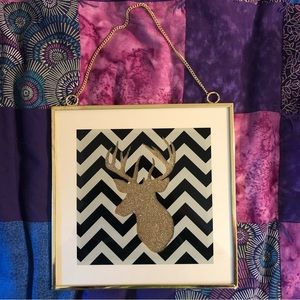 Hanging Metallic Sparkle Deer Photo